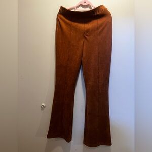 Spanx Suede pull on flare pants Xl Tall